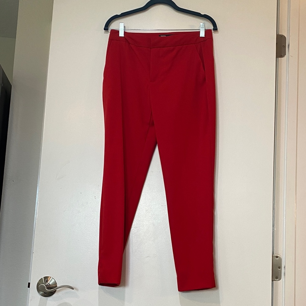 NWOT Zara Vibrant Scarlet Red Pants
